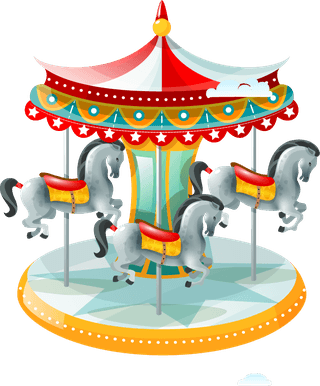 amusementpark-attractions-flat-icons-set-927960