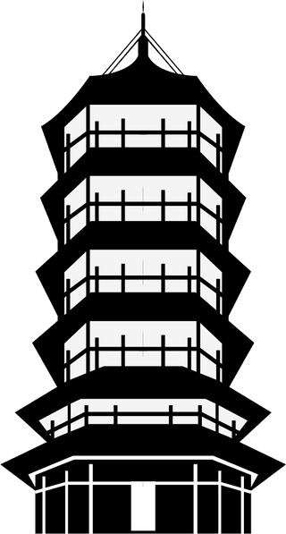 ancientand-modern-chinese-architecture-silhouette-vector-66071