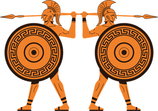 ancientegyptian-soldiers-greek-warrior-icons-classical-cartoon-character-sketch-722066