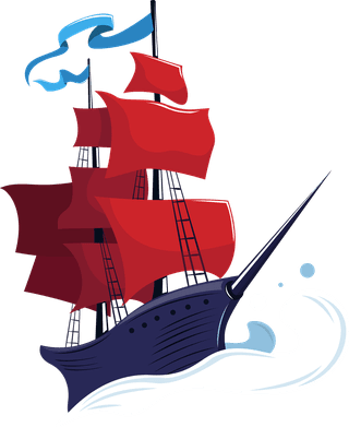 ancientsailboat-ancient-sail-boat-icon-colored-d-sketch-321697