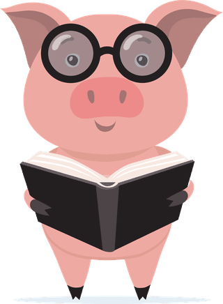 animalsreading-smart-animals-glasses-reading-books-flat-set-84423