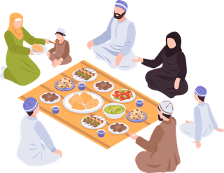 arabfamily-with-traditional-food-shopping-symbols-isometric-isolated-962749