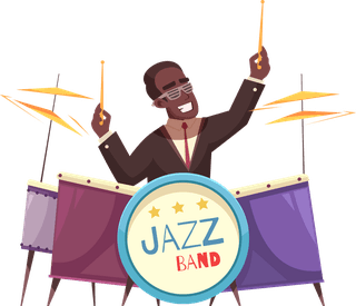 artistjazz-music-set-isolated-icons-with-cartoon-style-human-characters-313874