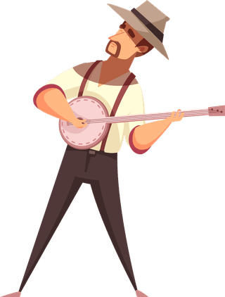 artistjazz-music-set-isolated-icons-with-cartoon-style-human-characters-346507