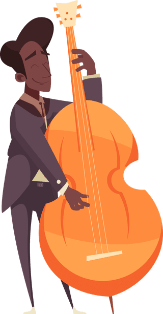 artistjazz-music-set-isolated-icons-with-cartoon-style-human-characters-708402