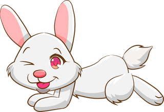 assetset-of-cute-white-brown-and-grey-bunny-rabbits-isolated-on-white-552753