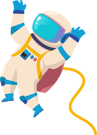 astronautastronaut-character-exploration-space-set-vector-illustration-universe-motion-808046