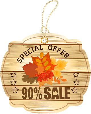 autumnsale-wooden-tags-vector-38101