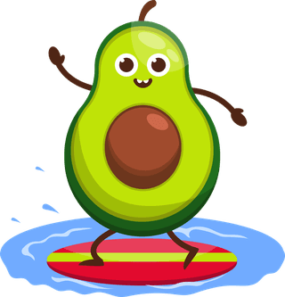avocadobaby-bundle-set-of-fruit-cartoon-mascot-vector-639476