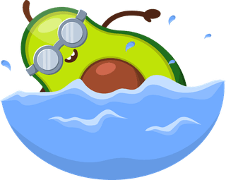 avocadobaby-bundle-set-of-fruit-cartoon-mascot-vector-534357