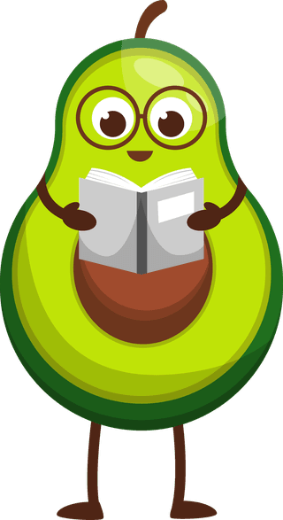 avocadobaby-bundle-set-of-fruit-cartoon-mascot-vector-502838