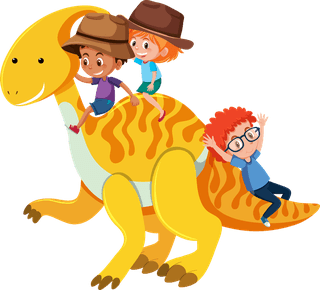 babyanimal-set-of-children-riding-animals-illustration-795055