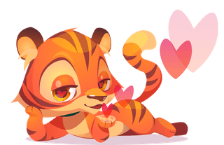 babytiger-characters-different-pose-set-cartoon-chat-bot-funny-creative-emoticon-575205