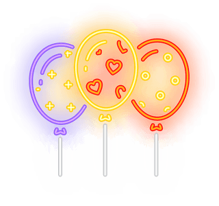 balloonssymbols-set-neon-style-545105