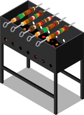 isometricbbq-picnic-items-illustration-375780