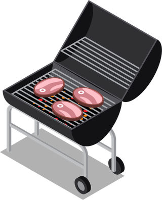 isometricbbq-picnic-items-illustration-438798