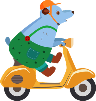 bearrides-a-motorbike-stylized-animals-icons-mouse-cat-raccoon-bear-sketch-509035
