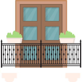 beautifuldecorated-balcony-flat-web-design-cartoon-vintage-windows-with-classic-decor-fences-412035
