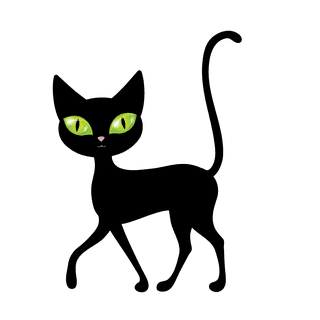 blackcat-with-green-eyes-illustration-136957