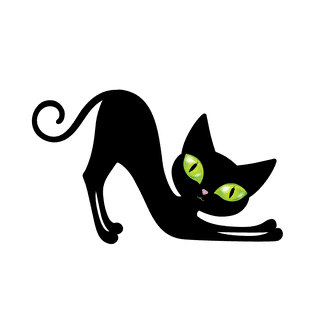 blackcat-with-green-eyes-illustration-147625