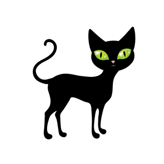 blackcat-with-green-eyes-illustration-150240