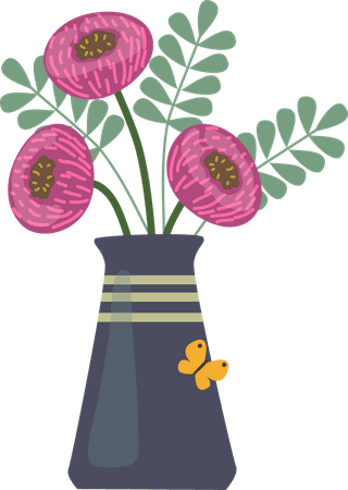 bouquetof-flowers-flowers-in-vase-flower-arrangements-illustration-131869