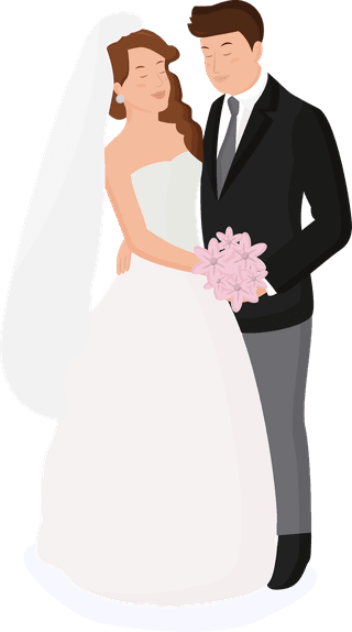 brideand-groom-wedding-couple-character-collection-21597
