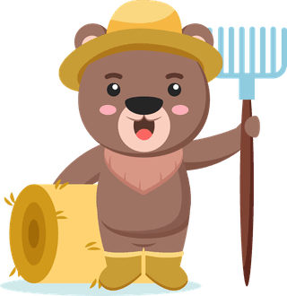 brownbear-set-of-animal-with-various-activity-for-graphic-design-490896