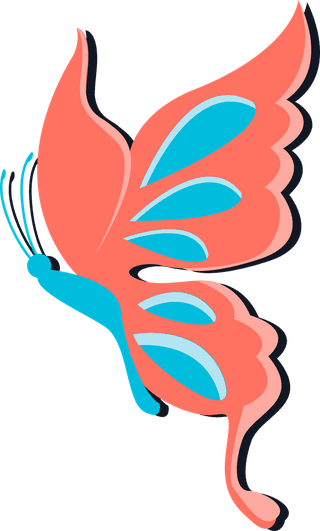 butterflybutterflies-icons-collection-colorful-modern-design-702200