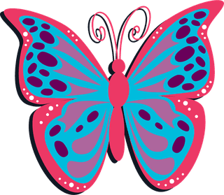 butterflybutterflies-icons-collection-colorful-modern-design-423403
