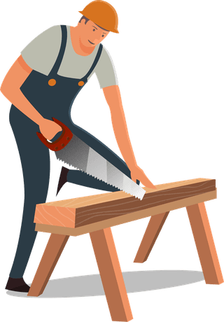 carpentrywork-icons-male-worker-various-gestures-isolation-128114