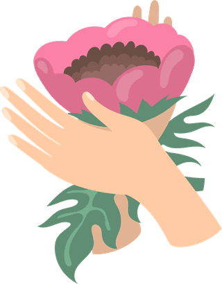 cartoonfemale-hands-holding-flower-bouquets-tulips-carnations-fresh-garden-field-flowers-vector-460910