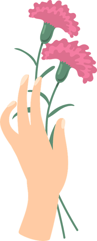 cartoonfemale-hands-holding-flower-bouquets-tulips-carnations-fresh-garden-field-flowers-vector-508340