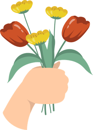 cartoonfemale-hands-holding-flower-bouquets-tulips-carnations-fresh-garden-field-flowers-vector-575857