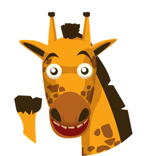 simplecartoon-giraffe-with-rounded-green-background-749414