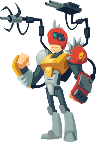 cartoonrobot-guards-human-exoskeleton-armor-672433