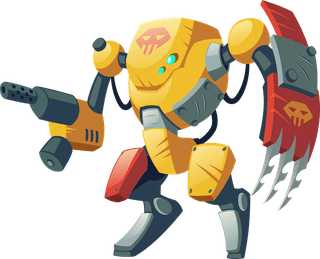 cartoonrobot-guards-human-exoskeleton-armor-743098