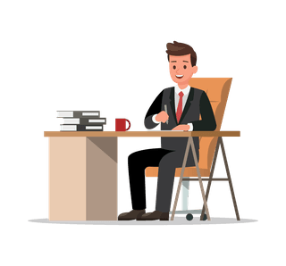 cartoonyoung-businessman-in-suit-sitting-illustration-writing-and-smiling-974655