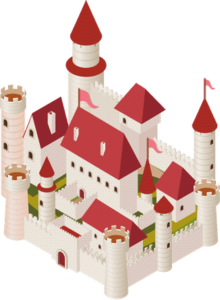 castlemedieval-fairy-tale-isometric-set-with-royal-castle-knights-447822