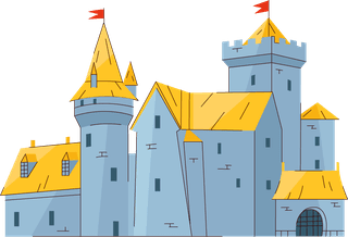 castlemedieval-kingdom-characters-flat-horizontal-sets-with-rider-king-256015