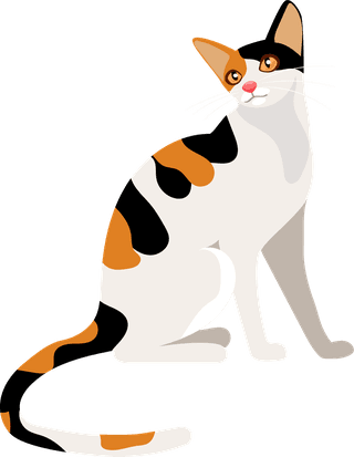 catcartoon-kitties-cats-with-different-colored-fur-markings-standing-sitting-walking-527402