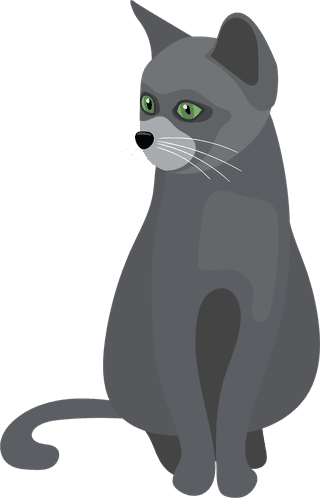 catcartoon-kitties-cats-with-different-colored-fur-markings-standing-sitting-walking-16656