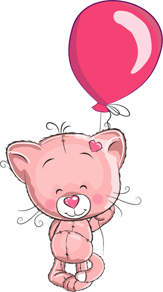 catcartoon-pink-animal-cartoon-background-vector-23856