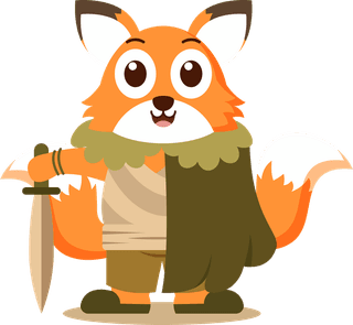 catfox-animal-with-various-activity-for-graphic-design-vector-501222