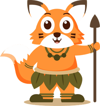 catfox-animal-with-various-activity-for-graphic-design-vector-669571