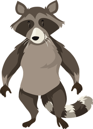 catfox-raccoon-character-dance-position-illustration-379188