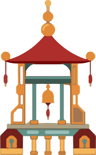 chinatraditional-buildings-cultural-japan-objects-gate-pagoda-palace-cartoon-collection-424532