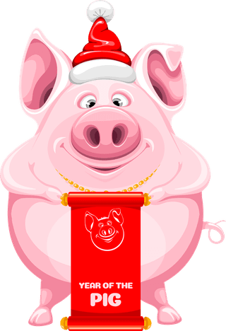 christmaspig-calendar-with-pig-year-design-vector-548527