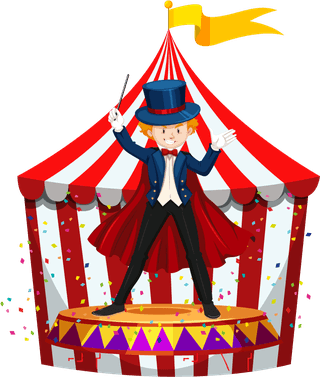 circusanimals-kids-tents-and-clowns-on-isolated-background-illustration-963677