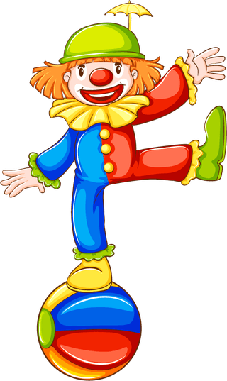 circusanimals-kids-tents-and-clowns-on-isolated-background-illustration-133515